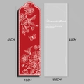 Floral single rose packaging bag with Chinese red design and elegant poem print - Floral Single Bag: Wine Red / 10 Sets/Pack