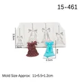 Christmas bow bell silicone mold with finished resin models for baking and DIY crafts - US 5 / Gray