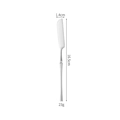 Polished 304 stainless steel butter knife with measurement details on white background - Silver (Butter Knife)