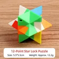 Buntes 12-Zack-Stern Puzzle Spielzeug aus Kunststoff mit geometrischen Teilen - Zwölfzackiger Stern
