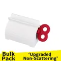 Manual rolling tube toothpaste squeezer with white body and red rotary handle - Bulk/Loose Packaging / Red