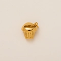 Detail of 18K gold-plated stainless steel mushroom pendant with textured finish - Cupcake