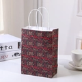 Black paper gift bag with red and gold LOVE letters and heart patterns for Valentine's Day - NF-Y173/Black LOVE