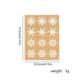 Christmas snowflake stickers on kraft paper measuring 13.5x10.5cm for holiday DIY decor - T7725 Snowflake Stickers