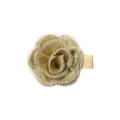 Elegante fermaglio per capelli a camelia dorata con fiore in metallo intrecciato 3D - Oro