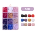 Glossy solid color press-on toenails set in 12 colors with clear storage case - Toe Nail Glossy Style (A008)
