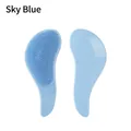 Sky blue detangling hairbrush set with ergonomic wave handle on a white background - 14.5cm / Sky Blue