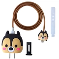 5-piece silicone charger cover set featuring a cute brown squirrel character for 20W plugs - Dale / Five-Piece Set