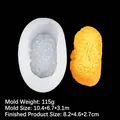 Silikonform für Brot-Seife und Ton DIY mit strukturierter orangefarbener Oberfläche - 2#B365 Stil / Transparent