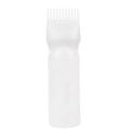 White hair dye applicator bottle with comb nozzle for salon hair treatment use - G1010 Bottle / White