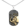 Retro Taurus pendant necklace in silver and gold metal with bull head sculpture - Taurus