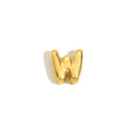 Collier minimaliste en acier inoxydable plaqué or 18K avec pendentif lettre W ballon - Lettre W / Or