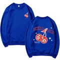 Blue crewneck sweatshirt featuring cherry bomb graphics and stylish 8-ball streetwear prints - Blue