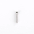 Polished silver rectangular stainless steel letter charm for DIY jewelry making - I (Bracelet Accessory) / Steel