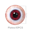Set di 10 piatti di carta per Halloween con bulbi oculari, diametro di 18 cm - Piatti con Stampa Bulbo Oculare Rosso / Piccolo