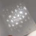 Pegatinas 3D de mariposa TL-092 con flores blancas y detalles de perlas - Fina Flor Estrella Perla 3D (TL-092)