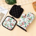 Set da cucina con guanto da forno e presine a fiori con protezione termica resistente - Fiore selvatico