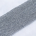 2mm silver plated faceted crystal beads with metallic finish for jewelry making - 2mm (Approx. 210 Beads per Strand) / White Silver