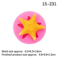 Pink starfish silicone mold for DIY baking and chocolate cake decoration with measurements - Style 1 / Pink