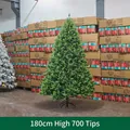 Albero di Natale artificiale verde da 180 cm con 700 rami e supporto in metallo - 1.8m Bicolore Alta Densità (700 Punte)