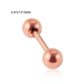 Clou d'oreille boule minimaliste en acier inoxydable or rose pour piercing cartilage - 0.8*6*3*3mm / Or rose