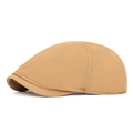 Khaki breathable quick-dry beret hat for men and women with a classic flat cap design - Khaki