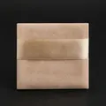 Square camel velvet jewelry box with elegant satin ribbon for necklaces and gifts - Flip Ribbon Velvet Pouch / 8.5*9CM / Coffee