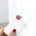 Pink peach hair clip with resin finish and metallic grip for sweet styling - Pink Peach