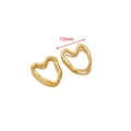 Irregular 15mm gold hollow heart pendant made of durable stainless steel DIY jewelry - Irregular Heart Pendant (F2407) / 15mm Width / Gold