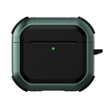 Étui robuste pour AirPods Pro en vert foncé et noir avec protection antichoc - Vert