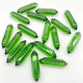 Polierte grüne hexagonale Kristallquarzspitzen für Meditation und Handwerk - Transparentes Grün