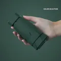 Mini portable folding sun umbrella in forest green finish with compact design - Dark Green (Cloth Cover)