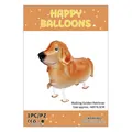 Golden Retriever walking animal balloon for birthday parties, 44x78.5cm foil pet balloon - Walking Golden Retriever