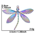 Iridescent dragonfly pendant details with precise 3.5cm width and 2.8cm height measurements - Iridescent Pendant