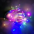 Luminous LED fairy light string with multicolor copper wire for wedding veils - 2 Meters Multicolor LED String Lights (With Pin)