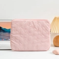 Funda rosa acolchada para portátil con diseño de lazos y cremallera de metal - 13 Pulgadas (34*2*26cm) / Lazo Rosa