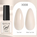 Nude pink gel nail polish X008 with glossy and matte finish effects in a 7ml bottle - Nude Pink (08)