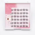 Self-adhesive double-pointed sunflower eyelashes in individual clusters box - Glue-Free Double-Tip Sunflower