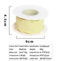 Matcha green ruffled linen ribbon for gift wrapping, 4cm wide and 10 yards long roll - 4cm Cardboard Roll / Matcha Green