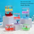 Jouet de sable liquide en acrylique avec figurines Kuromi et Stitch en présentation - Style Série de Dessins Animés (Grand Bloc Coloré) / Styles Aléatoires
