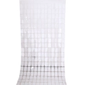 White square tinsel foil fringe curtain for sparkling party backdrop decoration - White
