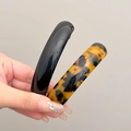Elegant spring hair clips in glossy black and classic tortoiseshell patterns - Glossy Black + Dark Tortoiseshell