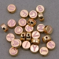 Pink enamel and gold DIY alphabet charms set featuring 26 letter pendants for jewelry making - Alphabet Set (DY147) / Set of 26 / Style 10 Pink