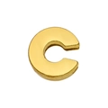 DIY 8mm gold-plated alphabet letter C slide charm for jewelry making and keychains - Letter-C / 8mm (Inner Diameter)