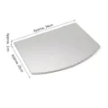 Gray rectangular jewelry display tray with matte finish for rings and necklaces - Curved Square Display Board (Silver)