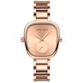 Damen-Quarzuhr aus roségoldenem Edelstahl mit Mesh-Armband und Tonneau-Zifferblatt - Roségold Zifferblatt Gliederband