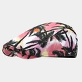 Vintage flat cap with tropical sunset palm tree print for outdoor fashion and vacation - Adjustable / Sunset Pink Orange Palm Print (4#)