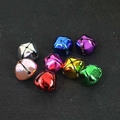 Colorful 2cm frosted metal bells for Christmas decor and DIY jewelry making accessories - 2cm / Pink