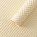 Creamy white 3D polka dot embossed floral wrapping paper with artistic puff texture - Puff Relief Paper - Maltose