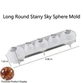 DIY resin silicone mold with 5 spheres of various sizes for starry ball pendants - Long Strip Round Sphere